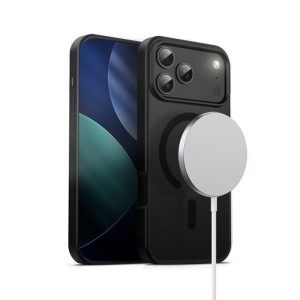CRONG Etui Hybrid Frost MAG Cover iPhone 17 Pro Max MagSafe Czarne
