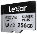 Lexar Karta pamięci microSD 256GB C10 A2 U3 V30 205/150MB/s Silver Plus
