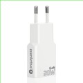 everActive Ładowarka sieciowa SUPER SLIM QC 3.0 20W 1XUSB 1XUSB-C biała SC-340Q