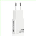 everActive Ładowarka sieciowa SUPER SLIM QC 4+ 30W 2XUSB-C biała SC-385Q