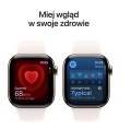 Apple Watch Series 11 GPS + Cellular koperta 42 mm z tytanu w kolorze złotym, pasek sportowy w kolorze łagodnego różu - rozmiar M/L