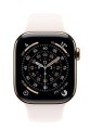 Apple Watch Series 11 GPS + Cellular koperta 46 mm z tytanu w kolorze złotym, pasek sportowy w kolorze łagodnego różu - rozmiar M/L