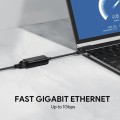 AUKEY CB-A30 aluminiowa karta sieciowa USB-C Gigabit 10/100/1000 Mbps RJ45 | 1 Gb/s | USB 3.0 Typ C | diody LED