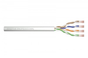 Digitus Kabel teleinformatyczny patchcordowy kat.6A, U/UTP, linka, AWG 26/7, LSOH, 100m, karton, szary