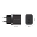 CRONG Ultra Compact GaN Ładowarka sieciowa 2x USB-C 35W PD 3.0 z PPS Czarna