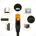 Qoltec Kabel patchcord UTP | kat.6 | 2 x RJ-45 | High speed 1Gb/s | Pozłacane styki | 10m | Czarny