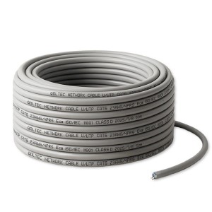 Qoltec Kabel patchcord sieciowy skrętka UTP | Miedziany Cu | CAT6 | Highspeed 1Gb/s | LAN | 50m | Szary