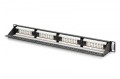 Digitus Panel krosowy (patch panel) 19'' 24x RJ45, LSA pion, kat.6, nieekranowany, 1U, prowadnica kabli, pola opisowe, Czarny
