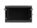 Lanberg Szafa instalacyjna rack wisząca 19 cali 6U 600x600 czarna drzwi perforowane (flat pack)