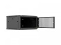 Lanberg Szafa instalacyjna rack wisząca 19 cali 6U 600x600 czarna drzwi perforowane (flat pack)
