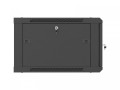 Lanberg Szafa instalacyjna rack wisząca 19 cali 6U 600x600 czarna drzwi perforowane (flat pack)
