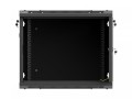 Lanberg Szafa instalacyjna rack wisząca 19 cali 9U 600x600 czarna drzwi     perforownae ( flat pack)