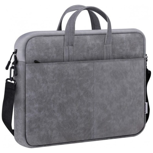 Defender Torba SOLID LEATHER 15,6 cala Szara