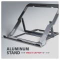 AXAGON STND-LAG Podstawa do laptopów aluminiowa 10-17,3 cala 8 regulowanych pozycji, Szara