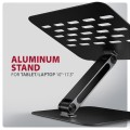 AXAGON STND-LQB Podstawka do laptopów aluminiowa 10-17,3 cala regulowane kąty nachylenia, Czarna