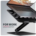 AXAGON STND-LQB Podstawka do laptopów aluminiowa 10-17,3 cala regulowane kąty nachylenia, Czarna