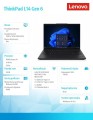 Lenovo Laptop ThinkPad L14 AMD G6 21SE002APB W11Pro 5 PRO 340/32GB/512GB/INT/14.0 WUXGA/Black/1YR Premier WHB + 3YRS OS + CO2 Offset