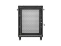 Lanberg Szafa instalacyjna rack stojąca 19 cali 15U 600x600 drzwi perforowane czarna (Flat pack)