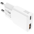 4smarts Ładowarka sieciowa PDPlug 20W GaN + USB-C + USB-A + kabel USB-C  1,5m Biała