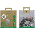 4smarts Powerbank Pocket Dual Cord 20000mAh 22,5W z wbudowanym kablem USB-C 15cm Szary