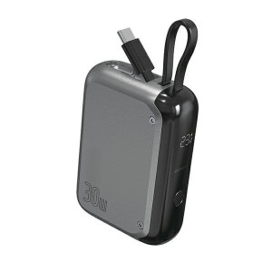 4smarts Powerbank Pocket 30W 10000mAh wbudowany kabel USB-C 15cm