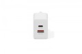 Digitus Ładowarka sieciowa 20W | 1x USB-C, 1x USB-A | PD 3.0, QC 3.0 | Biała