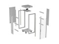 Lanberg Szafa instalacyjna rack stojąca 19" 32U 600x600 szara drzwi     perforowane LCD ( Flat pack)