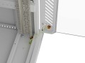 Lanberg Szafa instalacyjna rack stojąca 19" 42U 600x600 szara drzwi     przeszklone  LCD (Flat pack)