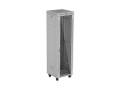 Lanberg Szafa instalacyjna rack stojąca 19" 42U 600x600 szara drzwi     przeszklone  LCD (Flat pack)