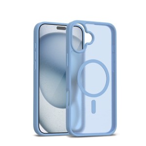 CRONG Etui Hybrid Matte Magnetic Etui MagSafe iPhone 17 Niebieskie