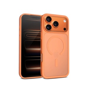 CRONG Etui Hybrid Matte Magnetic Etui MagSafe iPhone 17 Pro Max Pomarańczowe