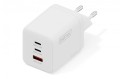Digitus Ładowarka sieciowa GaN II 100W | 2x USB-C, 1x USB-A | PD 3.0, QC 3.0 | Biała