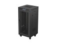 Lanberg Szafa instalacyjna rack stojąca 19" 24U  600x600 czarna drzwi perforowane LCD (Flat pack) V2
