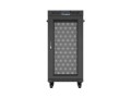 Lanberg Szafa instalacyjna rack stojąca 19" 24U  600x600 czarna drzwi perforowane LCD (Flat pack) V2