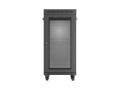 Lanberg Szafa instalacyjna rack stojąca 19" 24U  600x600 czarna drzwi perforowane LCD (Flat pack) V2