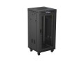 Lanberg Szafa instalacyjna rack stojąca 19" 24U  600x600 czarna drzwi perforowane LCD (Flat pack) V2