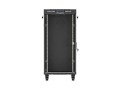 Lanberg Szafa instalacyjna rack stojąca 19" 24U  600x800 czarna drzwi przeszklone LCD ( Flat pack) V2