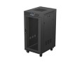 Lanberg Szafa instalacyjna rack stojąca 19" 24U 600x800 czarna drzwi perforowane LCD ( Flat pack) V2