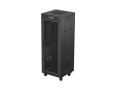 Lanberg Szafa instalacyjna rack stojąca 19 cali 32U 600x600 drzwi perforowane LCD czarna (Flat pack)