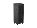 Lanberg Szafa instalacyjna rack stojąca 19 cali 32U 600x600 drzwi perforowane LCD czarna (Flat pack)
