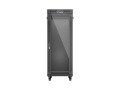 Lanberg Szafa instalacyjna rack stojąca 19 cali 32U 600x1000 drzwi przeszklone LCD czarna (Flat pack)