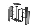Lanberg Szafa instalacyjna rack stojąca 19 cali 37U 600x600 drzwi perforowane LCD czarna (Flat pack)