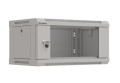Lanberg Szafa instalacyjna rack wisząca 19" 4U 540x350 szara drzwi przeszklone (flat pack)