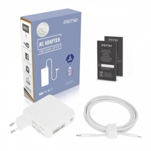 Mitsu Zasilacz ładowarka do laptopa 61W USB-C 5V-9V-12V-15V-20V-20.3V/3A PD