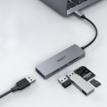 AUKEY HUB USB-C CB-C63 aluminiowy | Ultra Slim | 4w1 | 3xUSB 3.1 | 1xMicroSD i SD