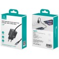 USAMS Ładowarka sieciowa JC Series CC264 30W GaN Fast Charge wbudowany kabel USB-C biała