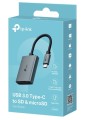 TP-LINK Adapter USB Type-C to SD & microSD 3.0       UA430C            SPEC: 1 × USB-C Connector,1 × SD + 1 × microSD(TF) up to 200MBps Port