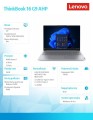 Lenovo Laptop ThinkBook 16 G9 21UT0097PB W11Pro 5 220/16GB/512GB/INT/16.0 WUXGA/Arctic grey/3YR OS + 1YR CI + CO2 Offset