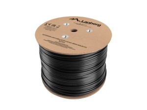 Lanberg Kabel LAN SFTP kat.6a 305m drut outdoor CU FLUKE PASSED czarny