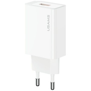 USAMS Ładowarka sieciowa T69 10,5W 2,1A USB-A biała